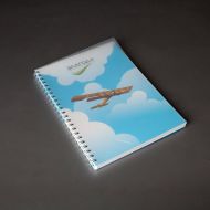 Блокнот с пластиковой обложкой на пружине